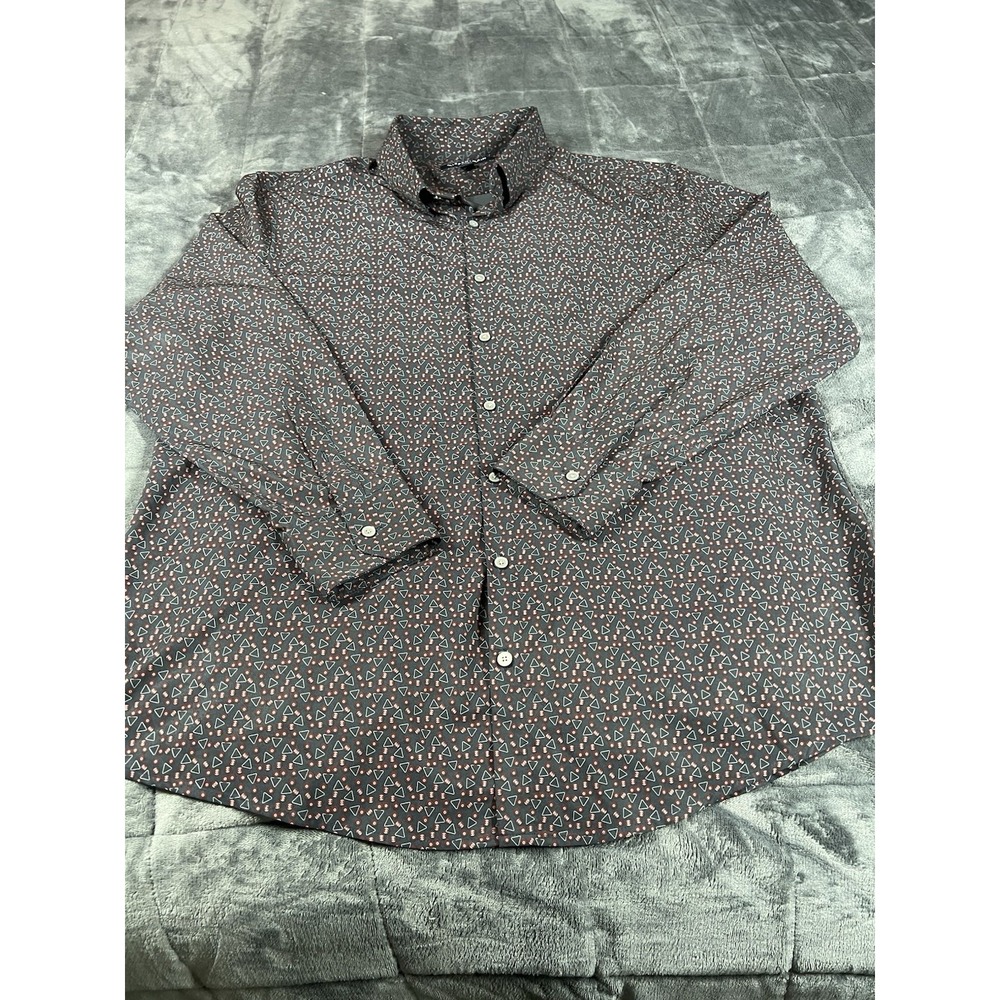 Mizzen And Main Shirt Mens SZ XL Dress Retro Print Classic Button Up Long Sleeve